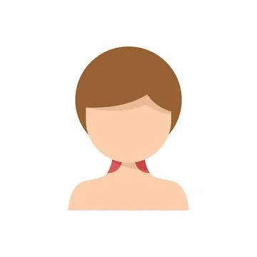 Woman tonsillitis icon flat vector. Mouth anatomy Stock Illustration