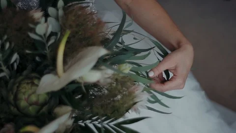 Woman touches Stock Footage 120526341