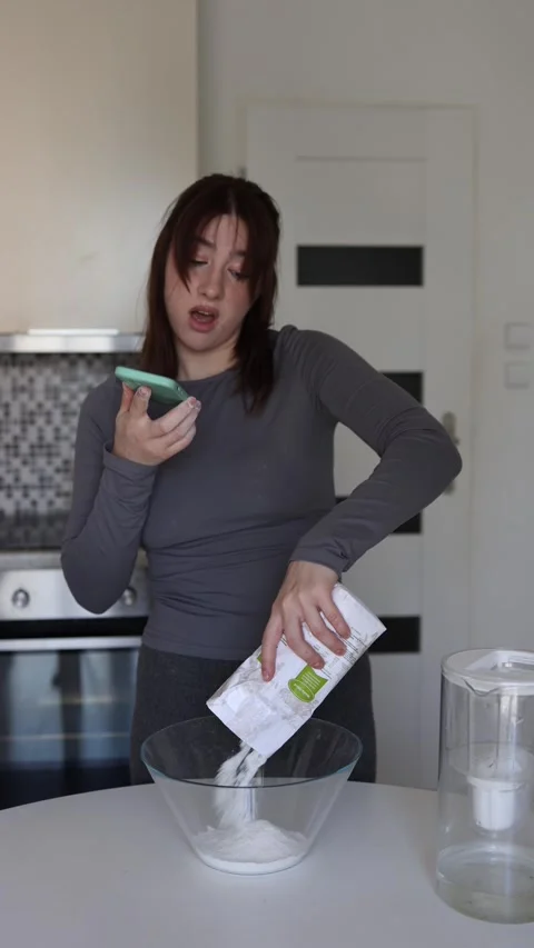 Woman trapped in nonstop multitasking routine Video stock 334781202