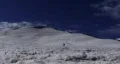 Woman trekking in snow 4 HD Footage