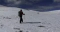 Woman trekking in snow 5 HD Footage