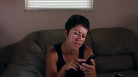 Woman trying to use touch screen on broken smartphone, switches to new phone 스톡 동영상 41476493