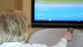 Woman with tv remote control HD Footage