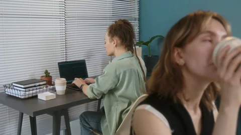 Woman Typing Code Stock Footage 313490048