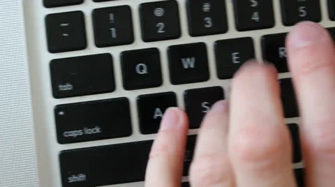 Woman typing on a computer keyboard Video stock 22754891