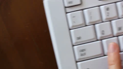 Woman typing on a computer keyboard Video stock 22755968
