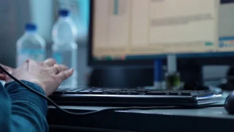Woman typing text Stock Footage 76000339