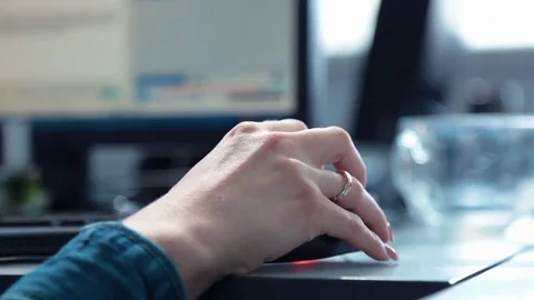 Woman typing text Stock Footage 76000493