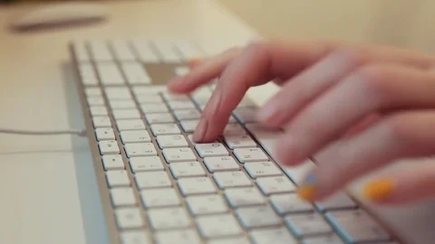 Woman typing text Stock Footage 76092627