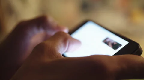 Woman typing text on a smartphone, close-up Stock Footage 59962353