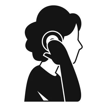 Woman undergoing hearing test with audiometer Stock Illustration