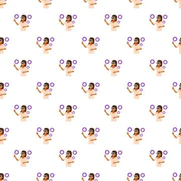 Woman user experiencing virtual reality metaverse technology pattern Illustrazione stock