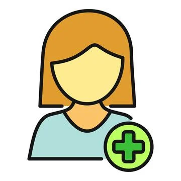 Woman user profile adding new friend icon Stock Illustration