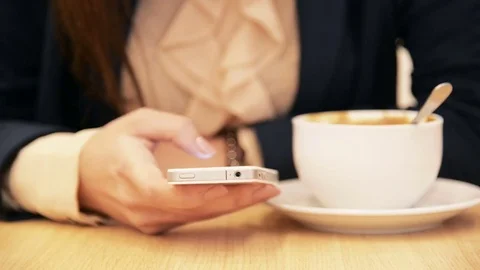 Woman using app on smartphone Stock Footage 70939720