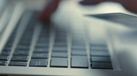 Woman using computer for on line purchase with credit card. Toned in blue color Stock Footage 49121613