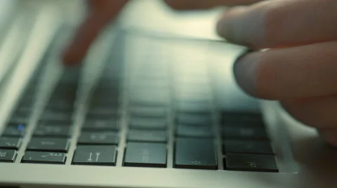 Woman using computer for on line purchase with credit card. Toned in blue color Stock Footage 49121755