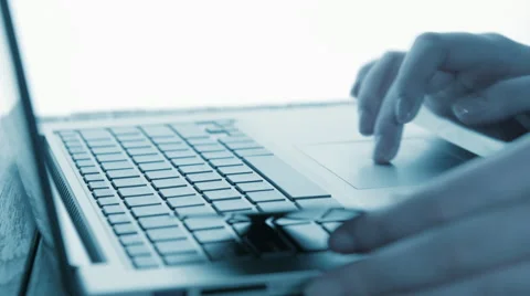 Woman using computer for on line purchase with credit card. Stock Footage 51651045