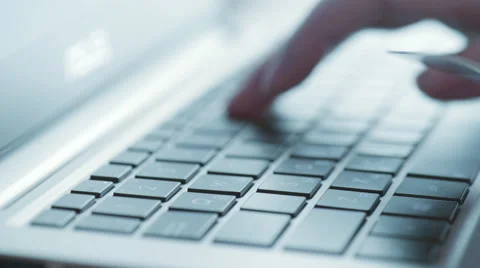 Woman using computer for on line purchase with credit card. Stock Footage 51651064