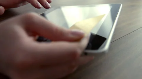 Woman using computer for on line purchase with credit card Stock Footage 88825851