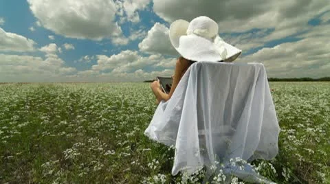 Woman Using A Digital Tablet Stock Footage 11130650