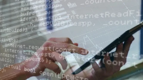 Woman using a digital tablet Video stock 107702488