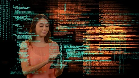 Woman using a digital tablet Stock Footage 107703154
