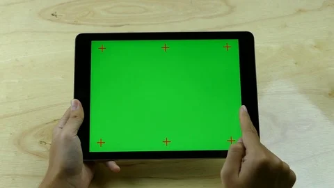 Woman Using Horizontal Tablet Stock Footage 76152511