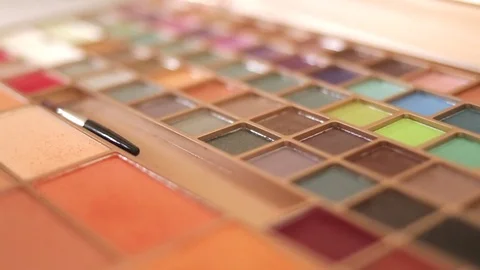 Woman using make up Stock Footage 75218370