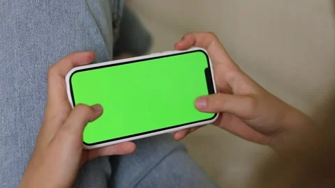 Woman using mobile phone blank green screen Stock Footage 249268521
