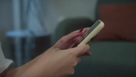 Woman using mobile phone Video stock 345202629