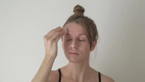 Woman using quartz massage tool. Stock Footage 142738258