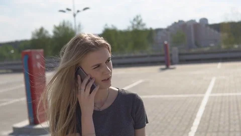Woman using smart-phone Stock Footage 76655089