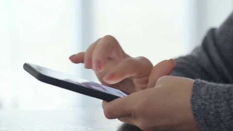 Woman using smart phone. Stock Footage 82291464