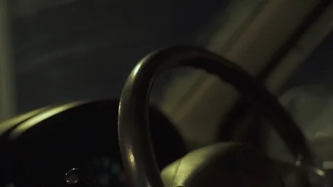 Woman using smart phones while driving at night ,Driving at high speed Видео 81708437