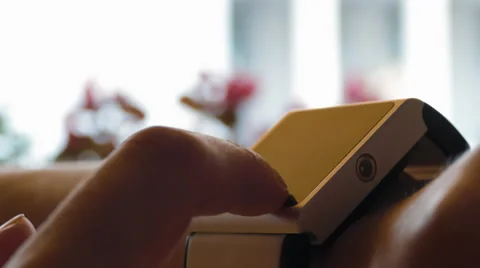 Woman Using Smart Watch In Cafe Stock Footage 63784986
