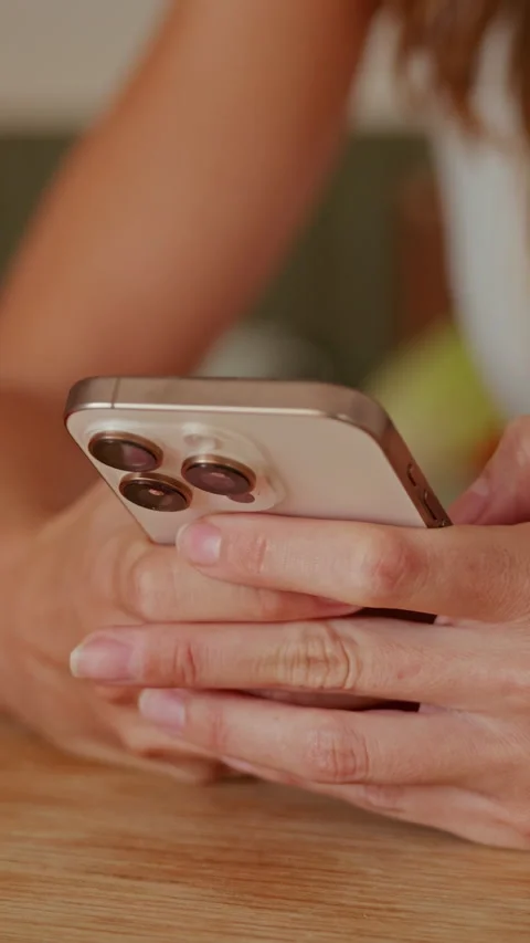 Woman Using Smartphone for Communication and Digital Connectivity at Home Stock Footage 345996009