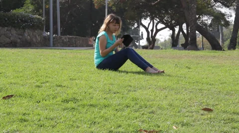 Woman using smartphone Stock Footage 32713726