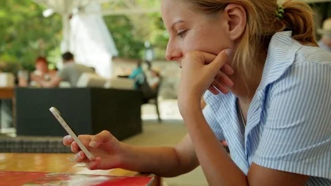 Woman using smartphone Stock Footage 69080413