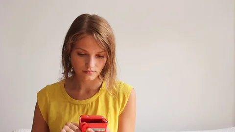Woman using a smartphone Stock Footage 114505689