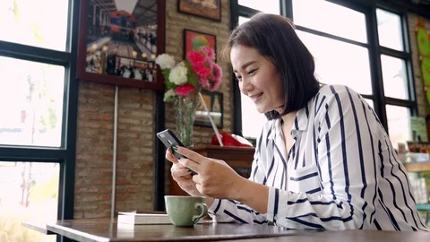 Woman using a smartphone. Stock Footage 115123539