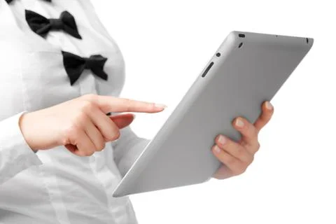 Woman using a tablet computer Stock Photos