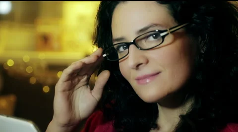 Woman Using Tablet Computer For Social Media Stock Footage 47010673