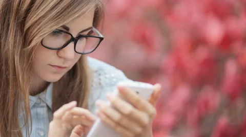 Woman Using Tablet Computer Touchscreen Close-Up Stock Footage 55491443