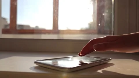 Woman Using Tablet at Home Video stock 61168294