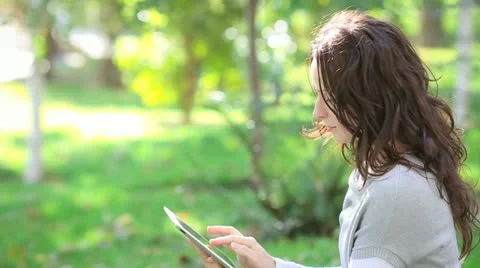 Woman using tablet pc Stock Footage 20540314