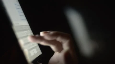 Woman Using Tablet PC In Moving Train Close Up Stock Footage 63785357