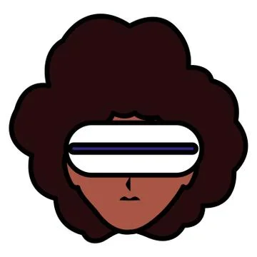 Woman using technology of augmented reality 스톡 일러스트