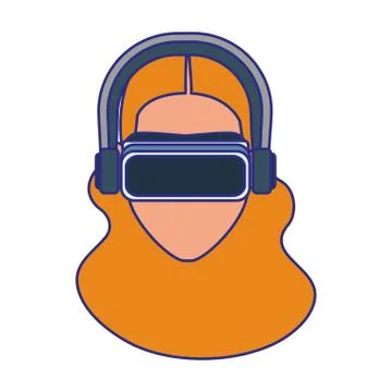 Woman using technology of augmented reality vector design Stock Illustration