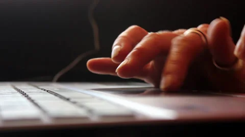 Woman using touchpad Stock Footage 39586332