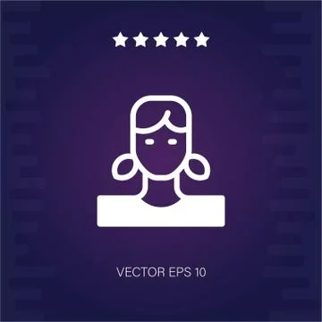 Woman vector icon Stock Illustration